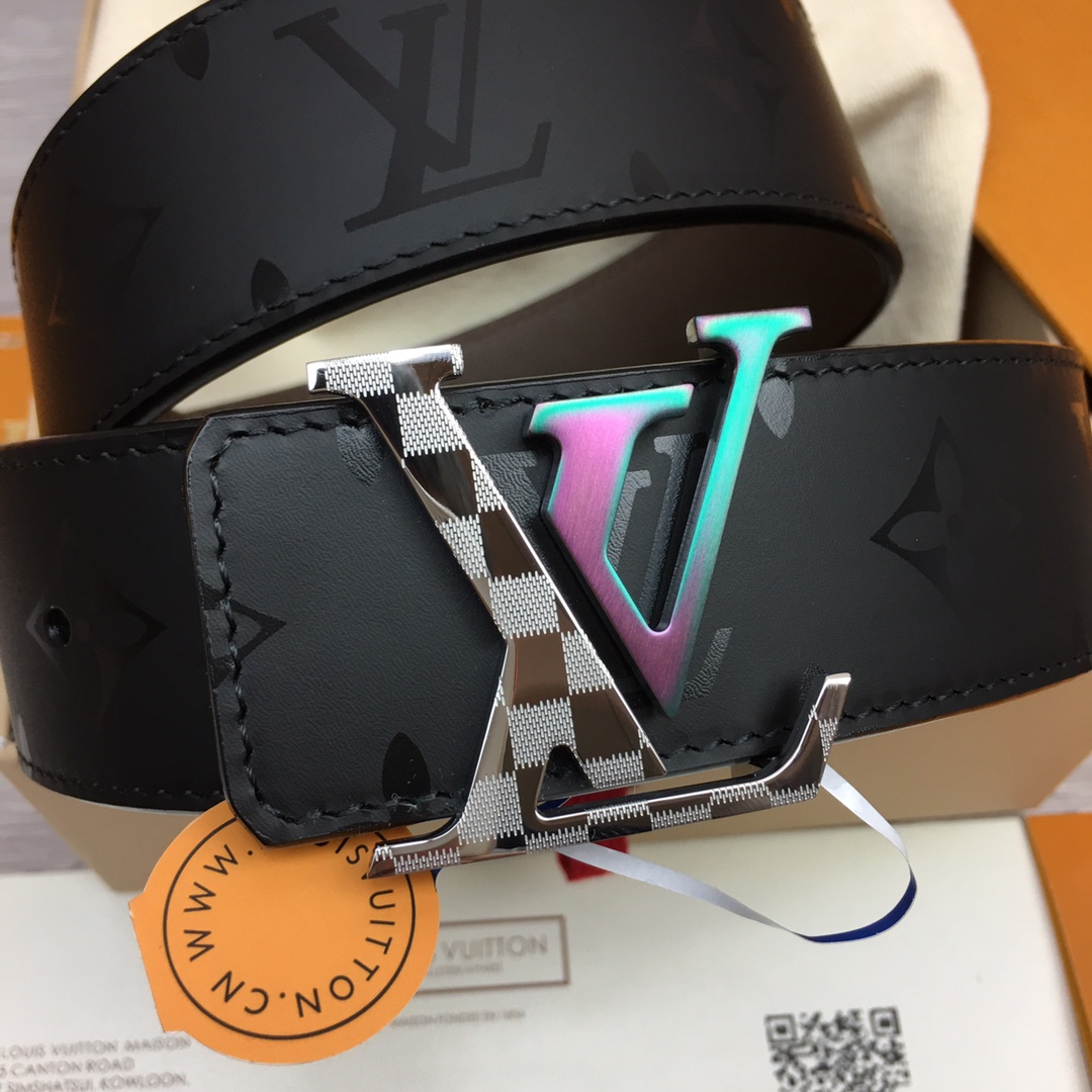 最高級ルイヴィトンスーパーコピー ルイヴィトンベルトコピー ベルト・LV シェイク 40MM リバーシブル ブラック モノグラム・エクリプス キャンバス シルバー金具 202405653 - 画像 (8)