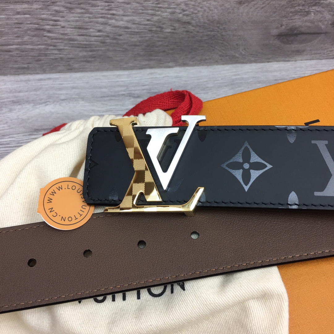 最高級ルイヴィトンスーパーコピー ルイヴィトンベルトコピー ベルト・LV シェイク 40MM リバーシブル ブラック モノグラム・エクリプス キャンバス シルバー金具 202405653 - 画像 (3)