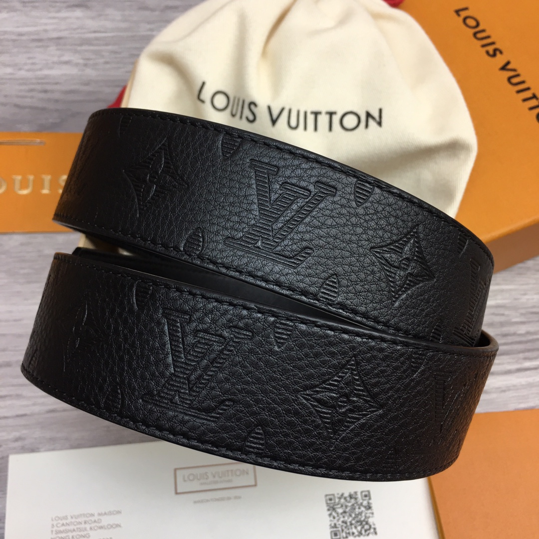 最高級ルイヴィトンスーパーコピー ルイヴィトンベルトコピー ベルト・LV イニシャル 40MM リバーシブル ブラック モノグラム・アンプラント レザー シルバー金具 202405657 - 画像 (8)