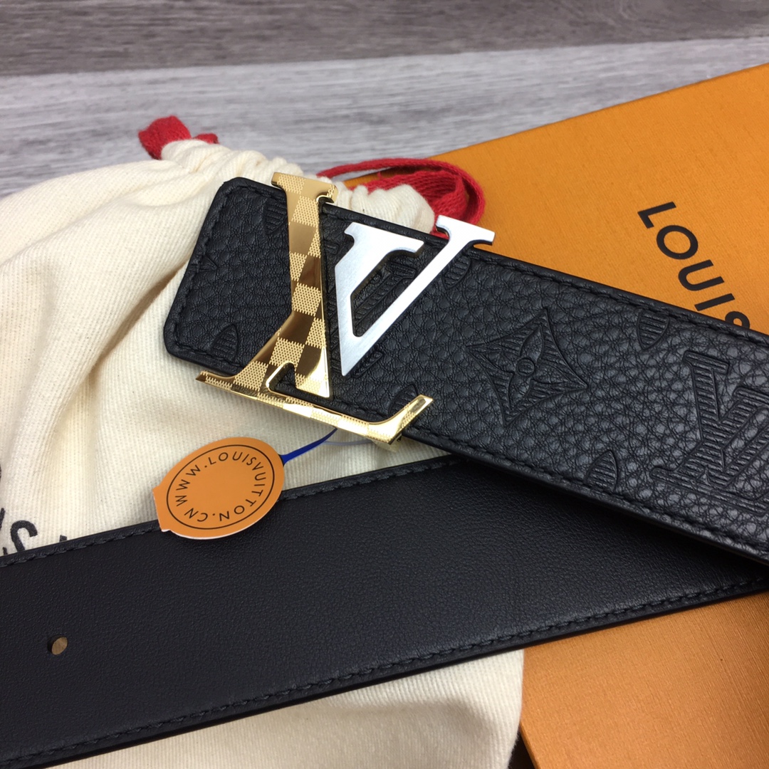 最高級ルイヴィトンスーパーコピー ルイヴィトンベルトコピー ベルト・LV イニシャル 40MM リバーシブル ブラック モノグラム・アンプラント レザー シルバー金具 202405657 - 画像 (5)