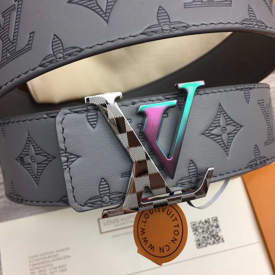 最高級ルイヴィトンスーパーコピー ルイヴィトンベルトコピー ベルト・LV イニシャル 40MM リバーシブル ブルー モノグラム・アンプラント レザー シルバー金具 202405659 - 画像 (9)