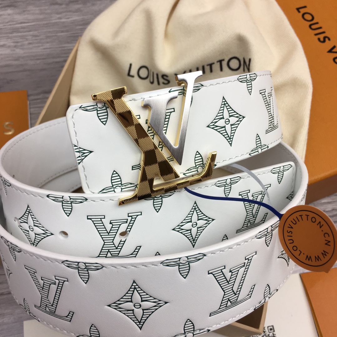 最高級ルイヴィトンスーパーコピー ルイヴィトンベルトコピー ベルト・LV イニシャル 40MM リバーシブル ホワイト モノグラム・アンプラント レザー シルバー金具 202405660 - 画像 (9)