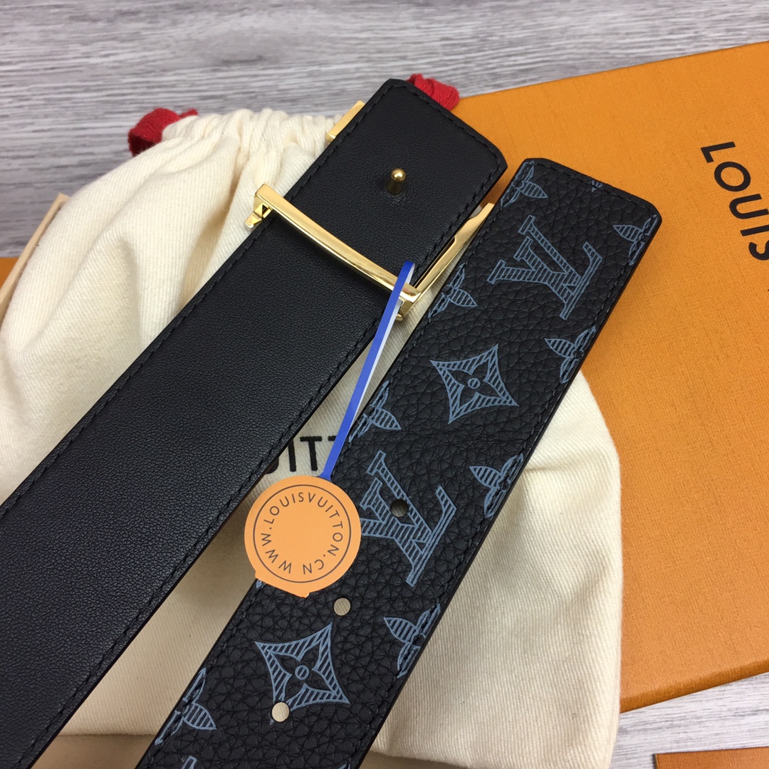 最高級ルイヴィトンスーパーコピー ルイヴィトンベルトコピー ベルト・LV イニシャル 40MM リバーシブル ブラック トリヨンレザー シルバー金具 202405662 - 画像 (6)
