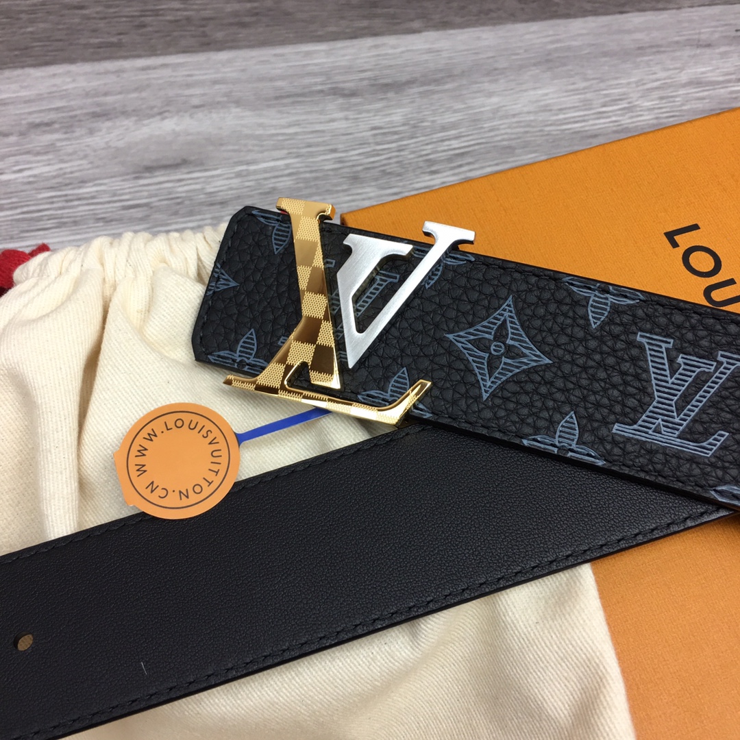 最高級ルイヴィトンスーパーコピー ルイヴィトンベルトコピー ベルト・LV イニシャル 40MM リバーシブル ブラック トリヨンレザー シルバー金具 202405662 - 画像 (5)