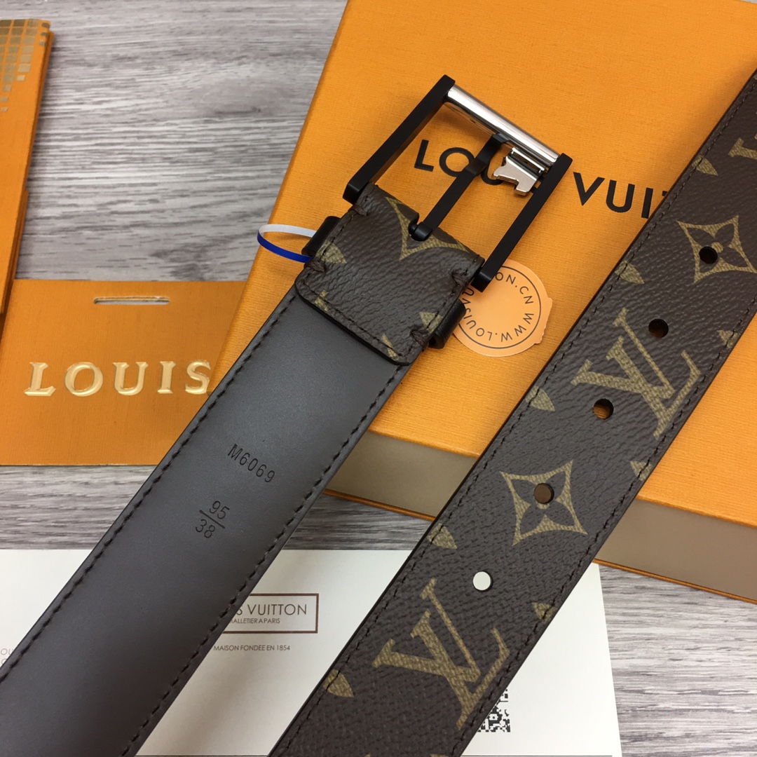 最高級ルイヴィトンスーパーコピー ルイヴィトンベルトコピー ベルト・LV イニシャル 35MM リバーシブル モノグラム キャンバス、カーフレザー シルバー金具 202405666 - 画像 (5)