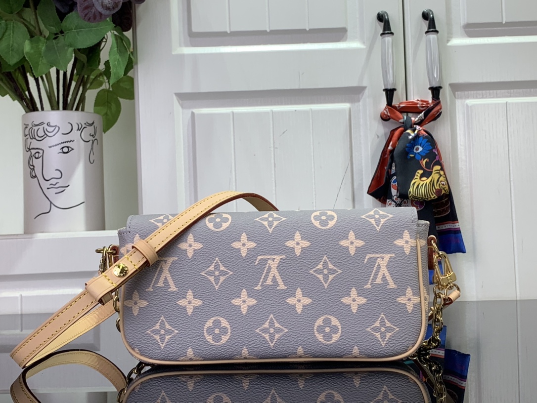 ルイヴィトン ショルダーバッグ 新作 Louis Vuitton ウォレット オン チェーン・アイビー トリアノン グレー M12778 モノグラム・キャンバス ゴールド金具 - 画像 (8)