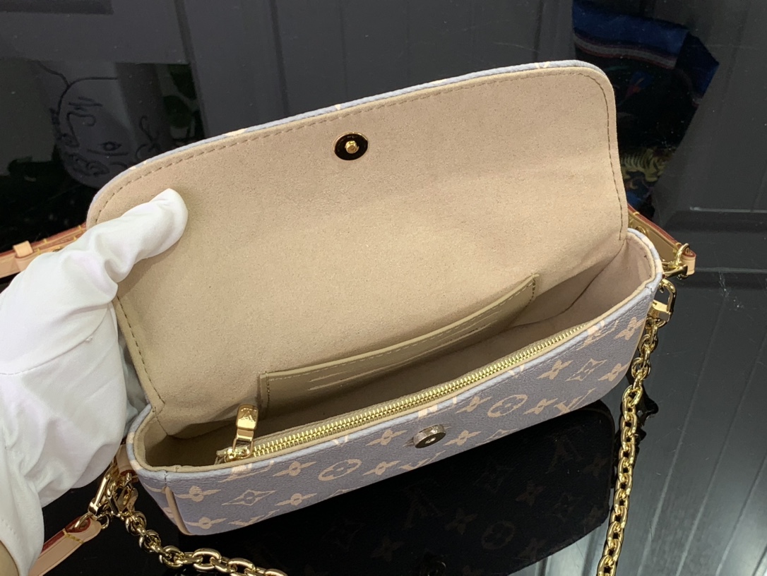 ルイヴィトン ショルダーバッグ 新作 Louis Vuitton ウォレット オン チェーン・アイビー トリアノン グレー M12778 モノグラム・キャンバス ゴールド金具 - 画像 (3)