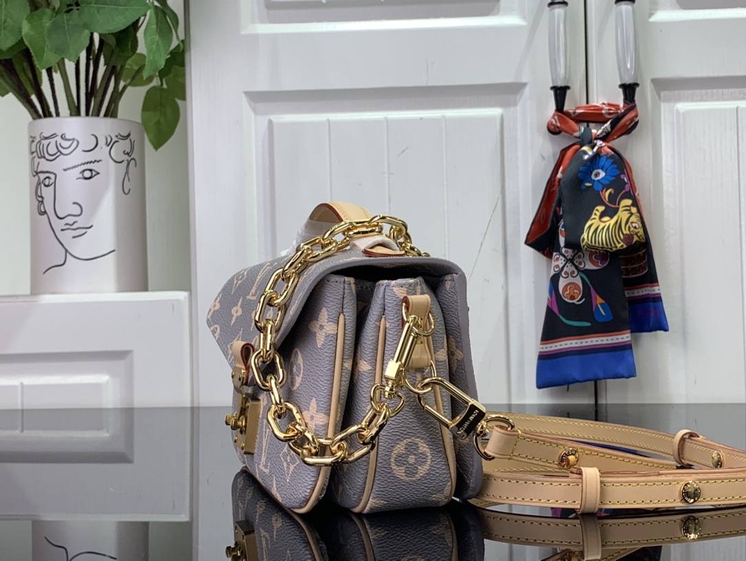 ルイヴィトン ハンドバッグ 新作 Louis Vuitton 2024秋冬新作 ポシェット・メティス EW トリアノン グレー M12429 モノグラム・キャンバス ゴールド金具 - 画像 (9)
