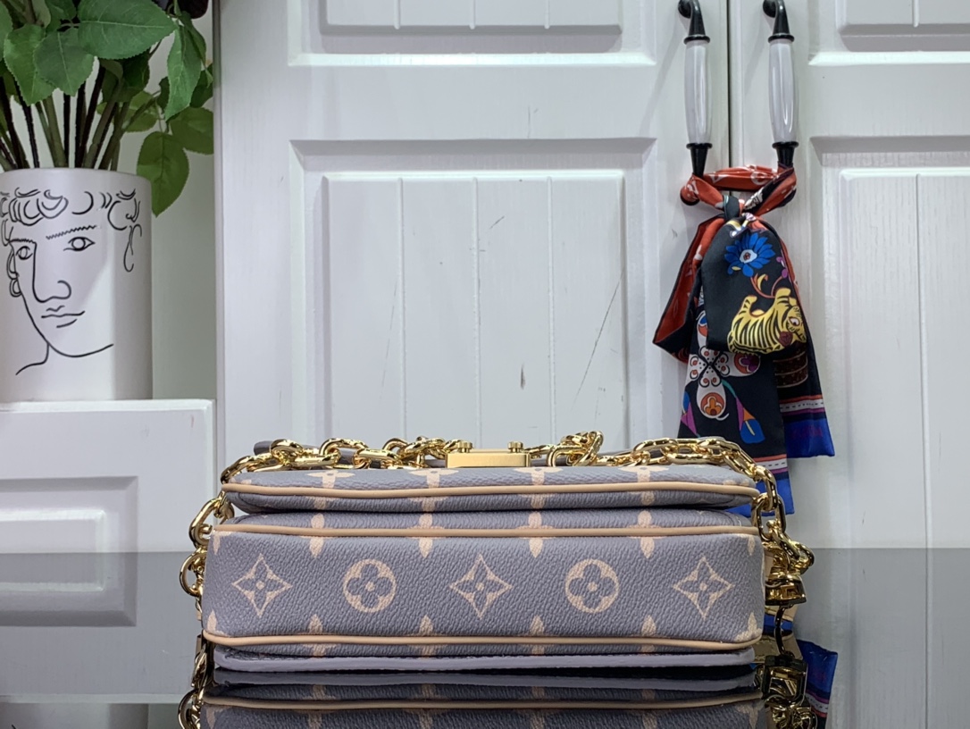 ルイヴィトン ハンドバッグ 新作 Louis Vuitton 2024秋冬新作 ポシェット・メティス EW トリアノン グレー M12429 モノグラム・キャンバス ゴールド金具 - 画像 (7)