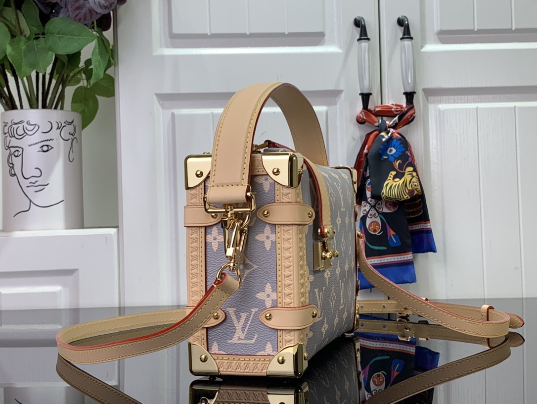 ルイヴィトン ホーボーバッグ 新作 Louis Vuitton 2024秋冬新作 サイドトランク MM トリアノン グレー M12428 モノグラム・キャンバス ゴールド金具 - 画像 (9)