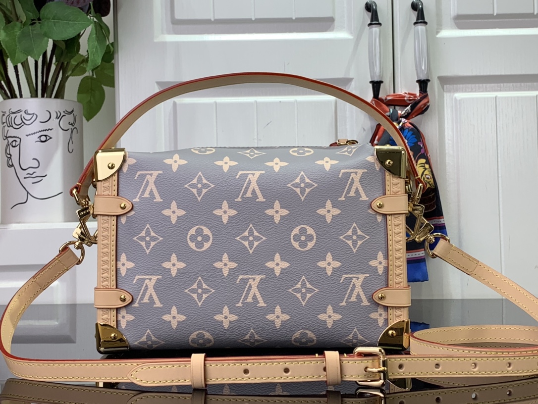 ルイヴィトン ホーボーバッグ 新作 Louis Vuitton 2024秋冬新作 サイドトランク MM トリアノン グレー M12428 モノグラム・キャンバス ゴールド金具 - 画像 (8)
