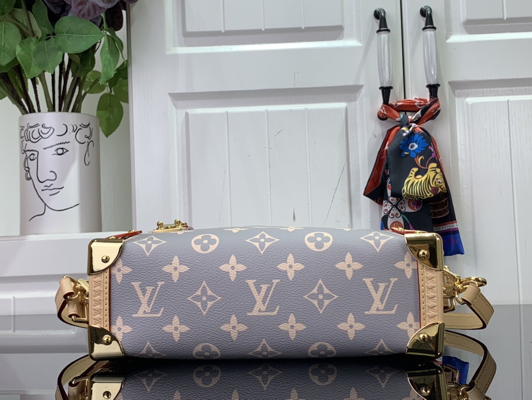 ルイヴィトン ホーボーバッグ 新作 Louis Vuitton 2024秋冬新作 サイドトランク MM トリアノン グレー M12428 モノグラム・キャンバス ゴールド金具 - 画像 (7)