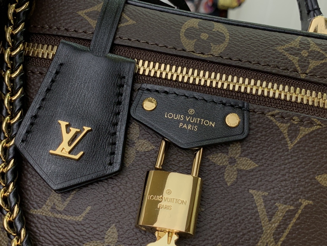 ルイヴィトン ポーチ 新作 Louis Vuitton ヴァニティ・チェーン ポーチ ダークブラウン M47125 モノグラム・キャンバス ゴールド金具 - 画像 (4)