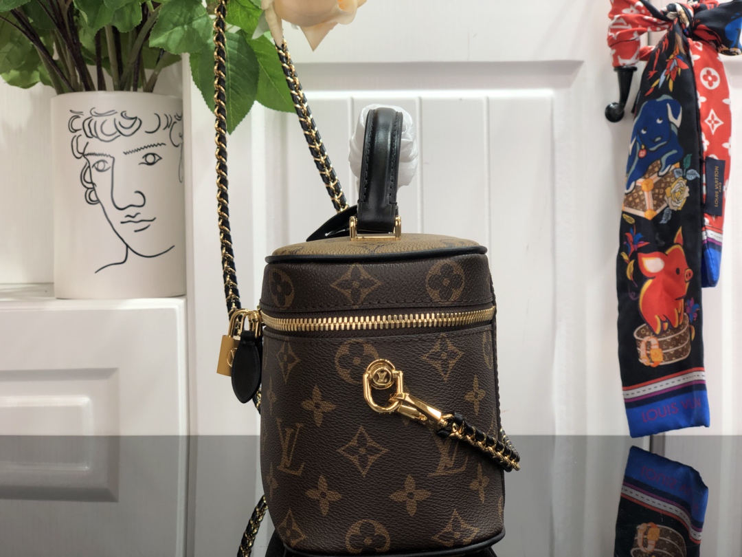 ルイヴィトン ポーチ 新作 Louis Vuitton ヴァニティ NV PM ダークブラウン M45165 モノグラム・キャンバス ゴールド金具 - 画像 (9)