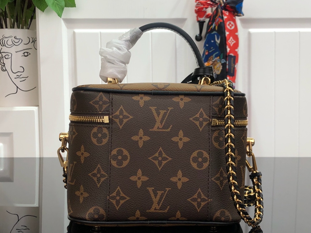 ルイヴィトン ポーチ 新作 Louis Vuitton ヴァニティ NV PM ダークブラウン M45165 モノグラム・キャンバス ゴールド金具 - 画像 (8)