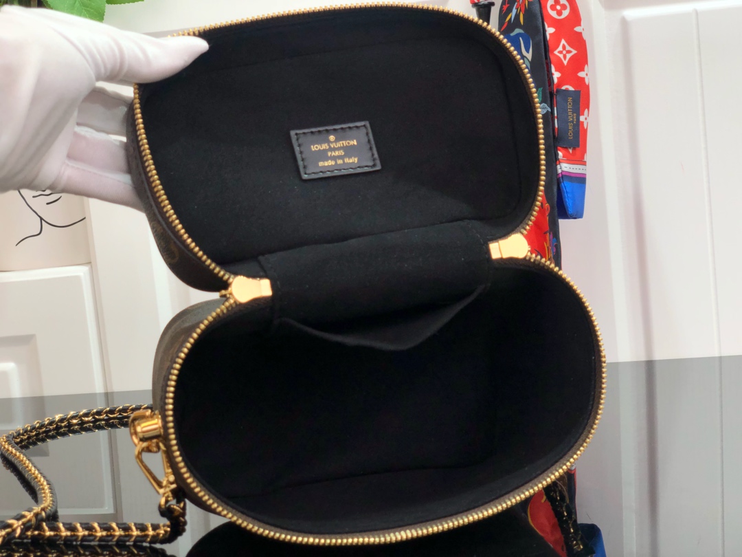 ルイヴィトン ポーチ 新作 Louis Vuitton ヴァニティ NV PM ダークブラウン M45165 モノグラム・キャンバス ゴールド金具 - 画像 (3)