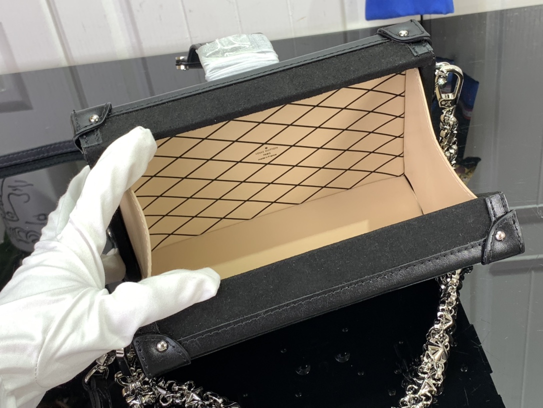 ルイヴィトン ボックス 新作 Louis Vuitton プティット・マル ブラック M11324 カーフレザー シルバー金具 - 画像 (3)