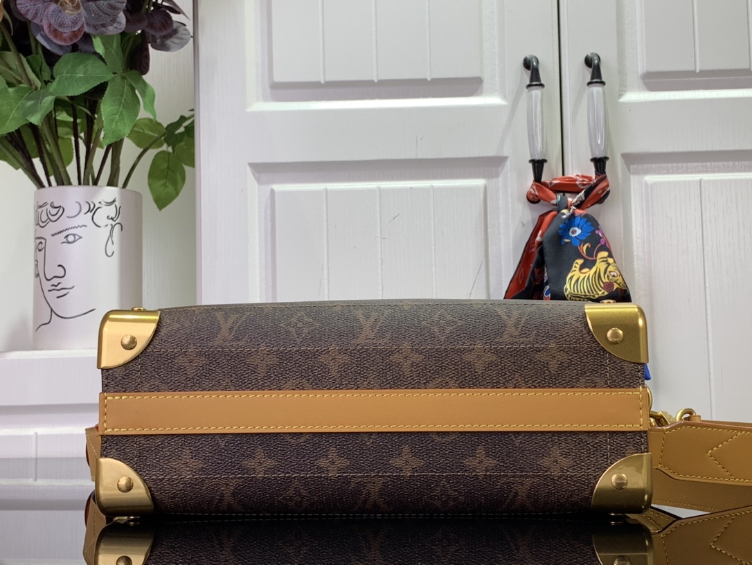 ルイヴィトン ショルダーバッグ 新作 Louis Vuitton ソウル・トランク EW ダークブラウン M11536 モノグラム・ダスト キャンバス ゴールド金具 - 画像 (7)