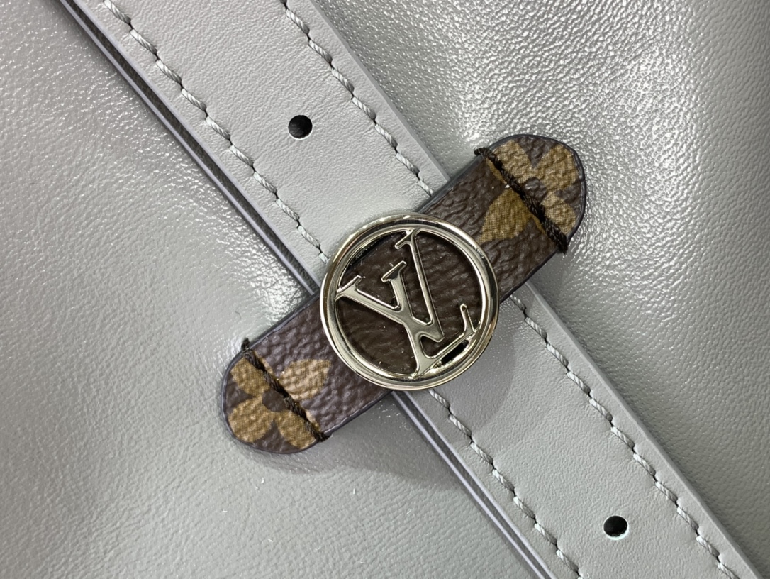 ルイヴィトン ホーボーバッグ 新作 Louis Vuitton キャリーオール・ダーク MM 2024秋冬新作 トリアノン グレー M12583 ラムレザー シルバー金具 - 画像 (4)