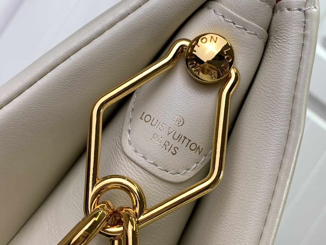ルイヴィトン ショルダーバッグ 新作 Louis Vuitton クッサン PM サンライズ・アクワレル M25110 ラムレザー ゴールド金具 - 画像 (6)