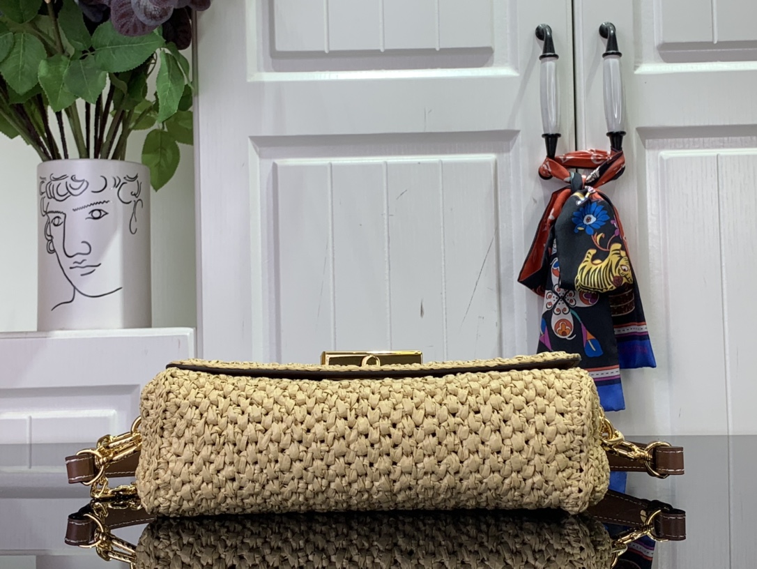 ルイヴィトン ホーボーバッグ 新作 Louis Vuitton ツイスト WEST ナチュラル / タン M25030 ラフィア ゴールド金具 - 画像 (7)