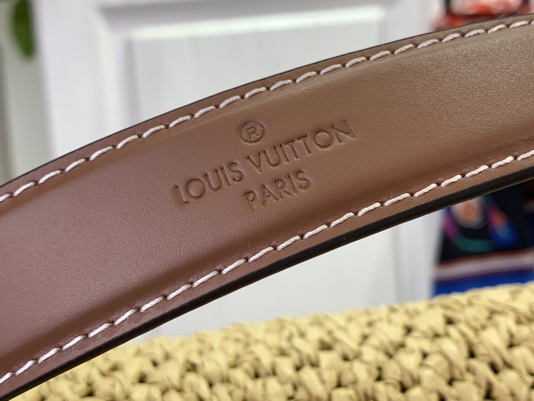 ルイヴィトン ホーボーバッグ 新作 Louis Vuitton ツイスト WEST ナチュラル / タン M25030 ラフィア ゴールド金具 - 画像 (4)