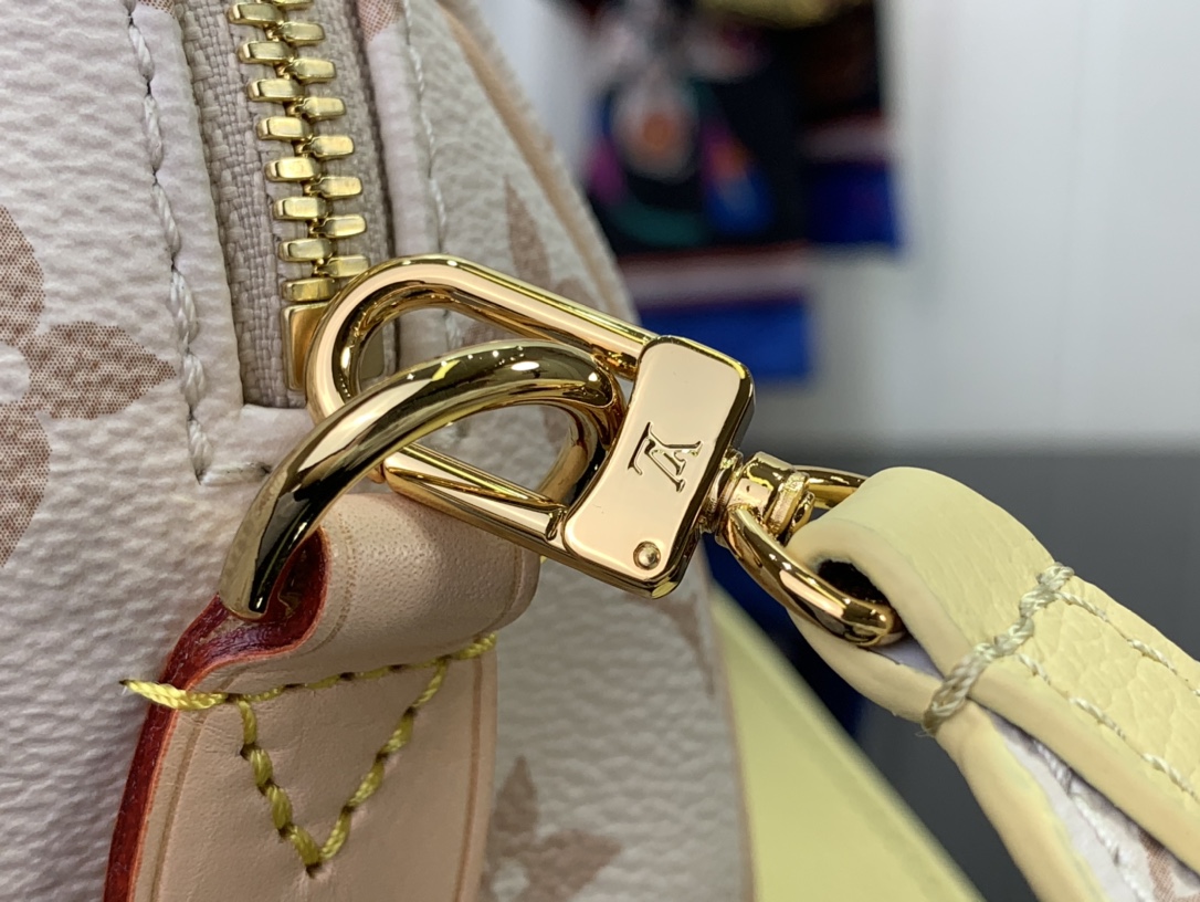 ルイヴィトン バンドリエール 新作 ボストンバッグ Louis Vuitton スピーディ・バンドリエール 18 ホワイト / シャマロウ ピンク M24474 モノグラム・キャンバス ゴールド金具 - 画像 (6)
