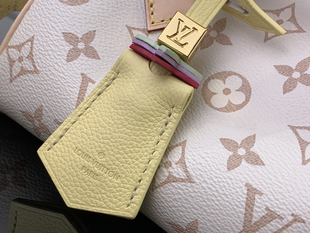 ルイヴィトン バンドリエール 新作 ボストンバッグ Louis Vuitton スピーディ・バンドリエール 18 ホワイト / シャマロウ ピンク M24474 モノグラム・キャンバス ゴールド金具 - 画像 (5)