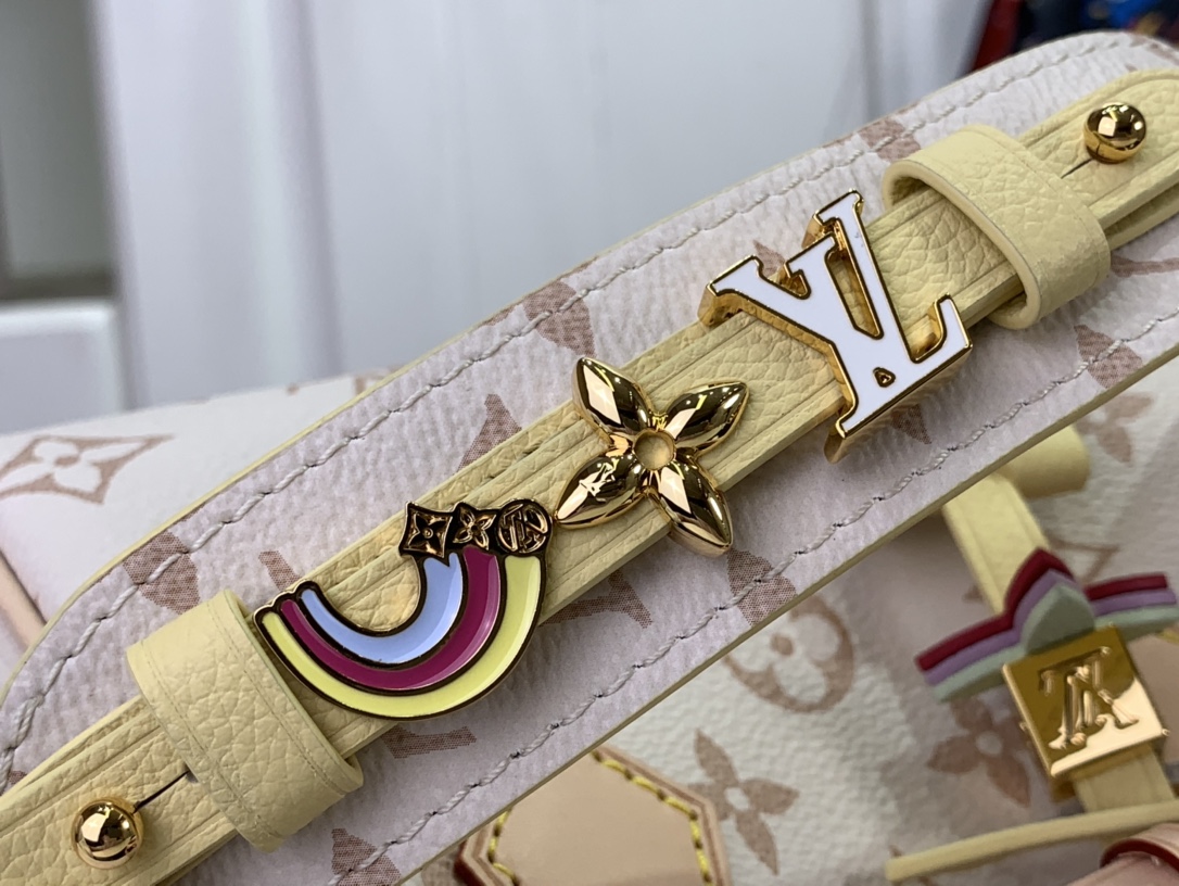 ルイヴィトン バンドリエール 新作 ボストンバッグ Louis Vuitton スピーディ・バンドリエール 18 ホワイト / シャマロウ ピンク M24474 モノグラム・キャンバス ゴールド金具 - 画像 (4)