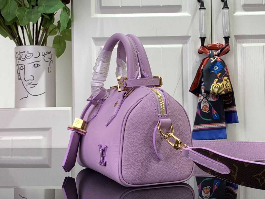 ルイヴィトン バンドリエール 新作 ボストンバッグ Louis Vuitton スピーディ・バンドリエール 18 フューシャ M24598 トリヨンレザー ゴールド金具 - 画像 (7)