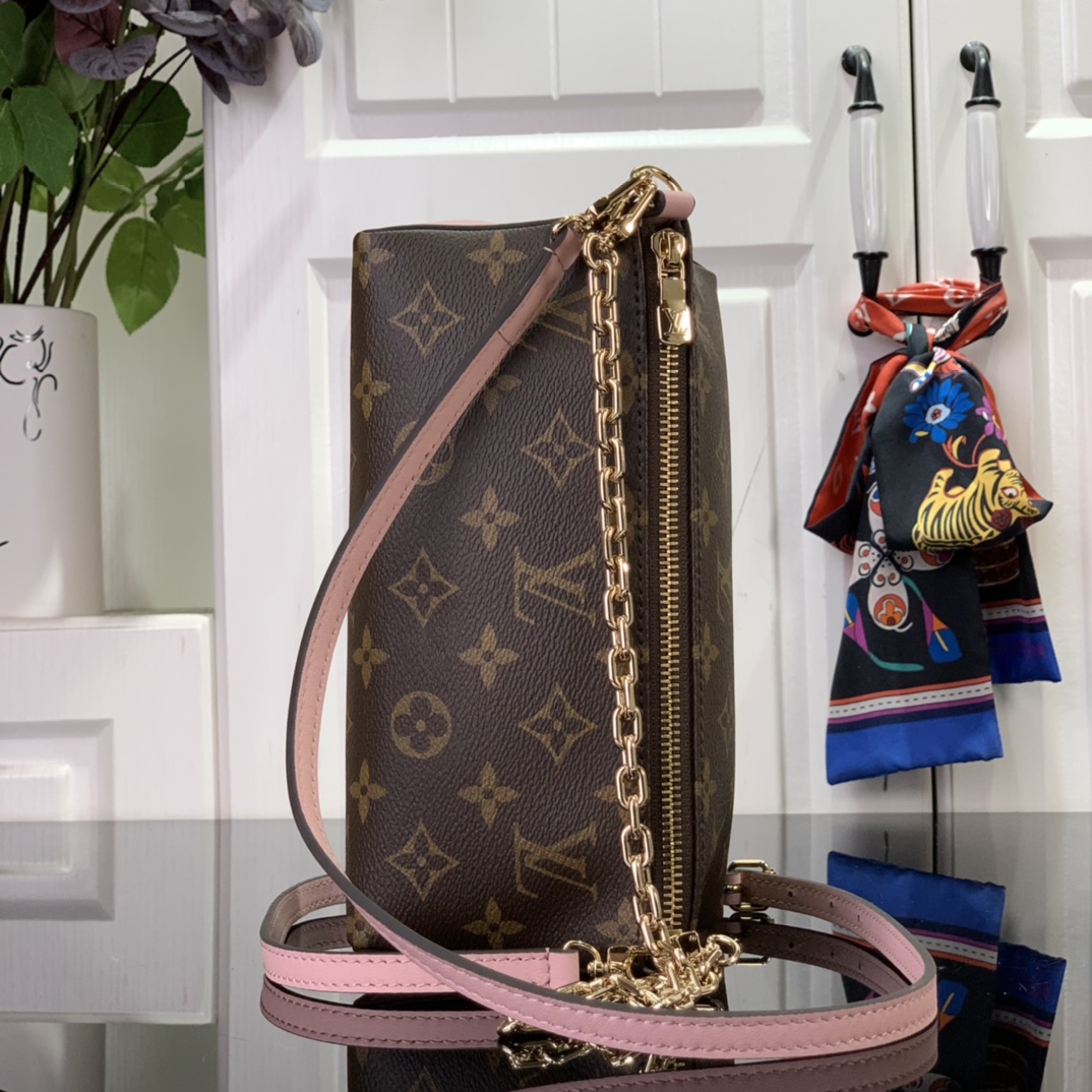 ルイヴィトン ポーチ 新作 Louis Vuitton ブルームポーチ ピンク M11303 モノグラム・キャンバス ゴールド金具 - 画像 (6)