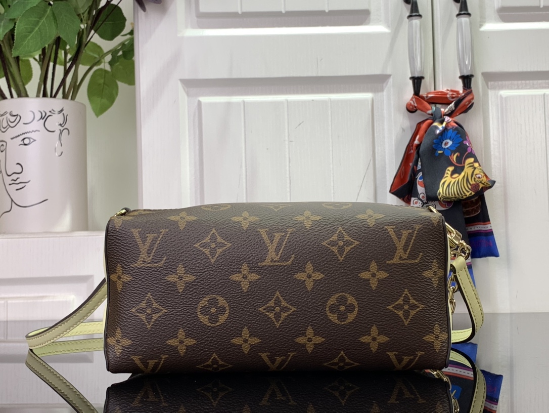 ルイヴィトン ポーチ 新作 Louis Vuitton ブルームポーチ イエローグリーン M11672 モノグラム・キャンバス ゴールド金具 - 画像 (6)