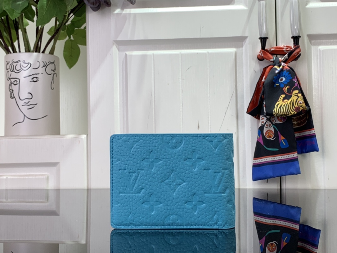 最高級ルイヴィトンスーパーコピー ルイヴィトン財布コピー ポルトフォイユ・ミュルティプル ターコイズ M11501 牛革 - 画像 (8)