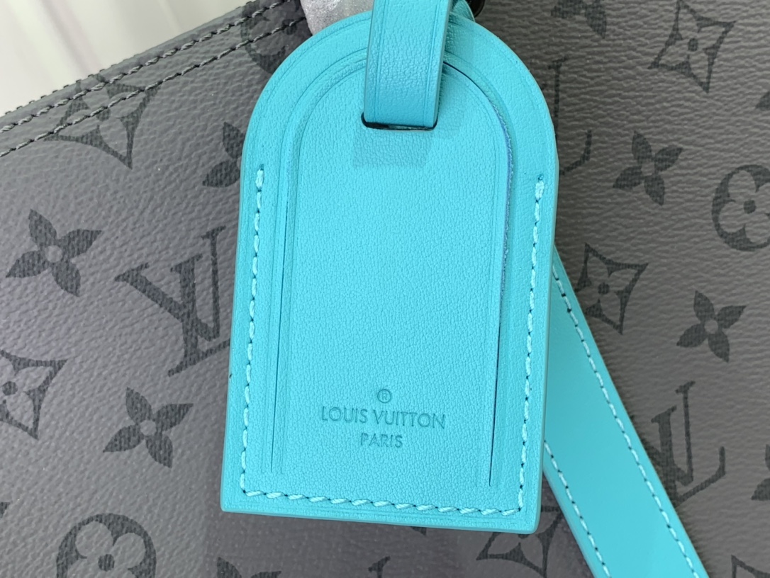 ルイヴィトン バンドリエール 新作 Louis Vuitton キーポル・バンドリエール 45 ターコイズ M11481 モノグラム・エクリプス ブラック金具 ボストンバッグ - 画像 (6)