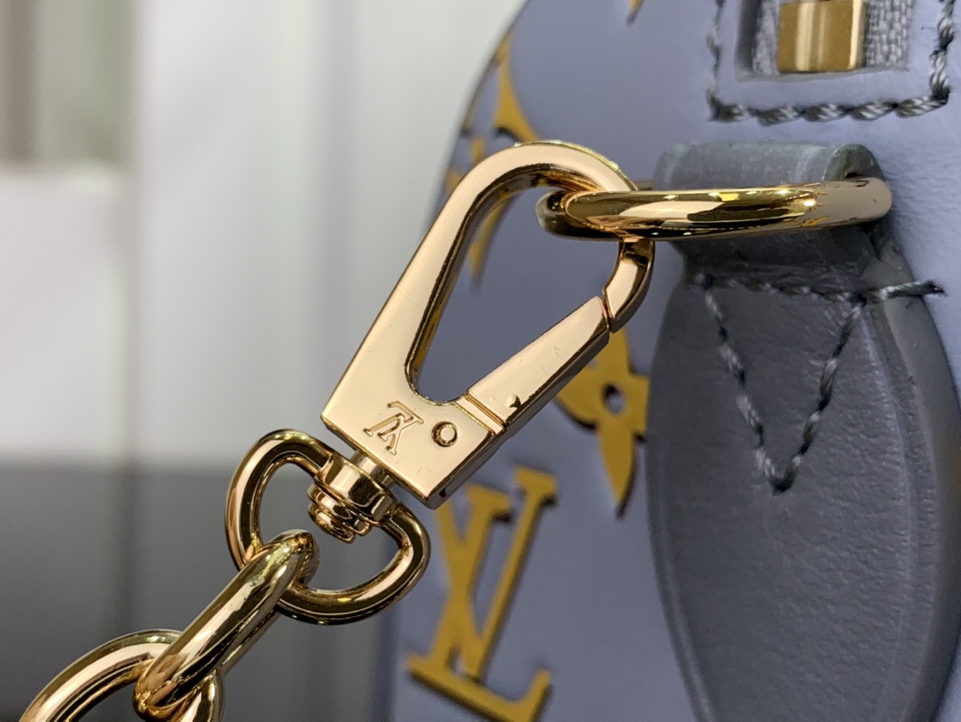 ルイヴィトン バンドリエール 新作 Louis Vuitton スピーディ・バンドリエール 20 ベビー ブルー M25454 カーフレザー ゴールド金具 ボストンバッグ - 画像 (5)
