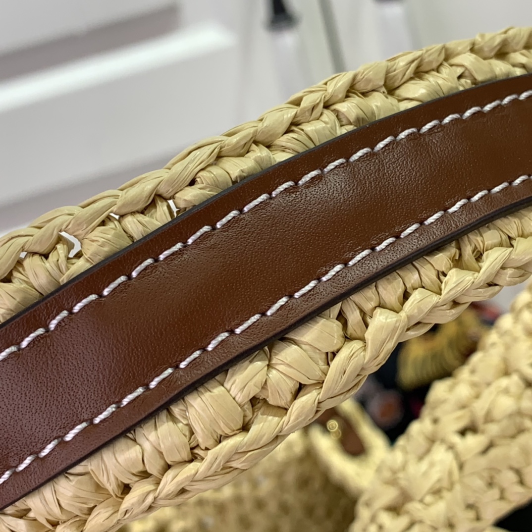 ルイヴィトン トートバッグ 新作 Louis Vuitton オンザゴー MM 2024新作 ナチュラル / タン M24723 ラフィア(ヤシ) ゴールド金具 - 画像 (4)