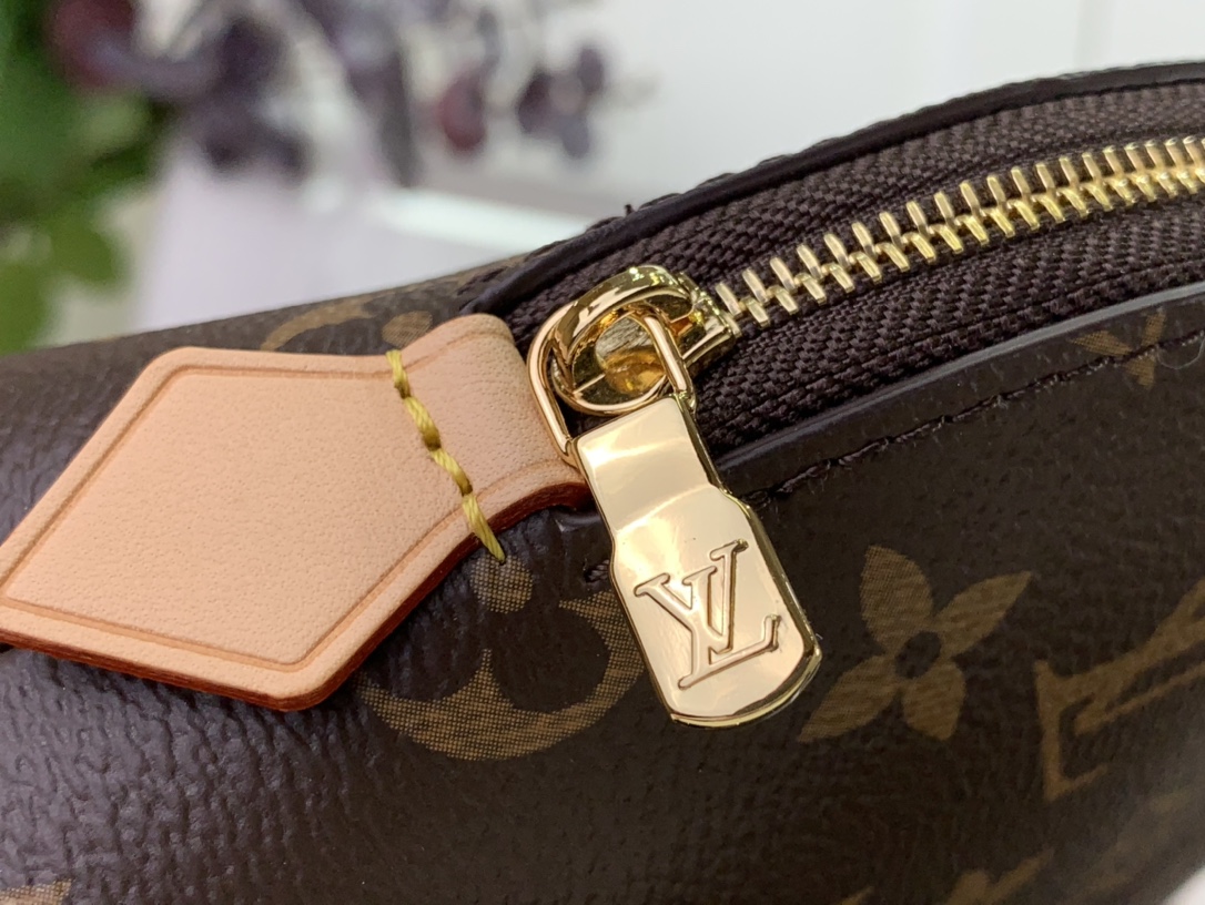 ルイヴィトン 化粧ポーチ 新作 Louis Vuitton ポシェット・コスメティック MM ダークブラウン M46579 モノグラム・キャンバス ゴールド金具 - 画像 (5)