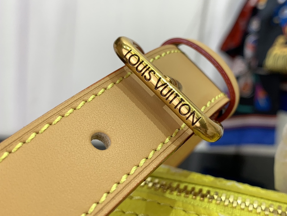 ルイヴィトン バンドリエール 新作 Louis Vuitton スピーディ P9 バンドリエール 25 イエロー M24426 カーフレザー ゴールド金具 ボストンバッグ - 画像 (6)