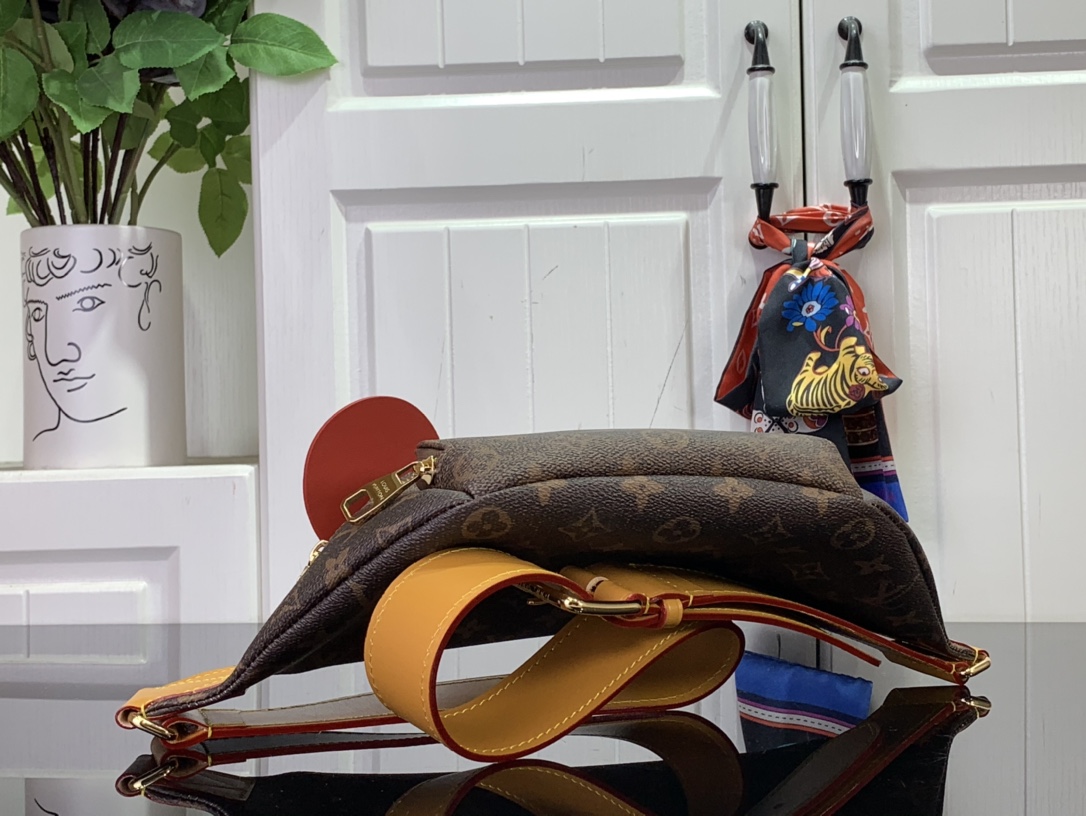 ルイヴィトン バムバッグ 新作 Louis Vuitton ラッシュ・バムバッグ ダークブラウン M11539 モノグラム・ダスト キャンバス ゴールド金具 - 画像 (7)