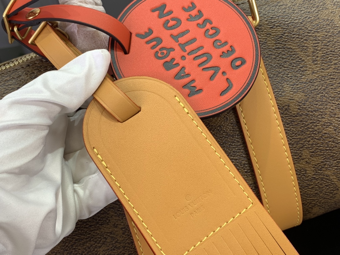 ルイヴィトン バンドリエール 新作 Louis Vuitton キーポル・バンドリエール 25 ダークブラウン M11542 モノグラム・ダスト キャンバス ゴールド金具 ボストンバッグ - 画像 (4)