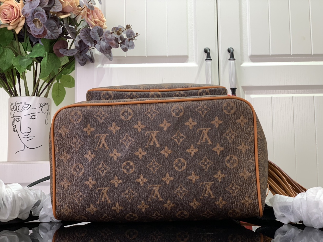 ルイヴィトン リュック 新作 Louis Vuitton モンスリ・バックパック ダークブラウン M11540 モノグラム・ダスト キャンバス ゴールド金具 - 画像 (6)