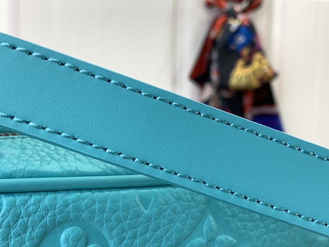 ルイヴィトン ショルダーバッグ 新作 Louis Vuitton ミニ・ソフトトランク ターコイズ M11673 牛革 ブラック金具 - 画像 (5)