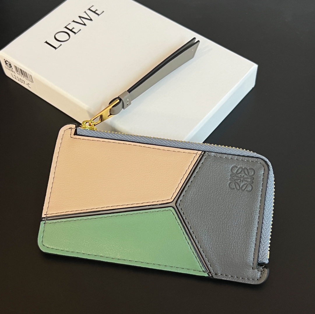 最高級ロエベスーパーコピー ロエベカードケースコピー パズル コインカードホルダー パールグレー/ライトペールグリーン C510Z40X16 0010795532 クラシックカーフ - 画像 (6)
