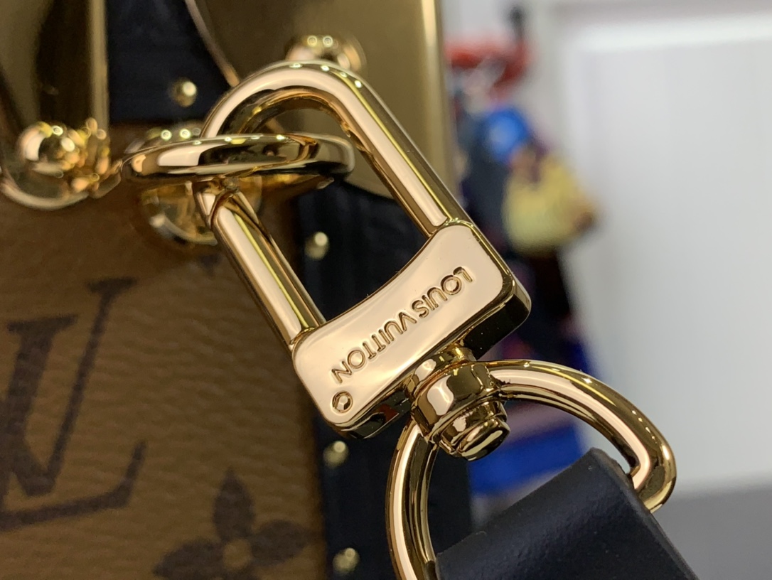 ルイヴィトン ボックス 新作 Louis Vuitton ミニ スクエア トランク ブラウン M11206 モノグラム・キャンバス ゴールド金具 - 画像 (4)