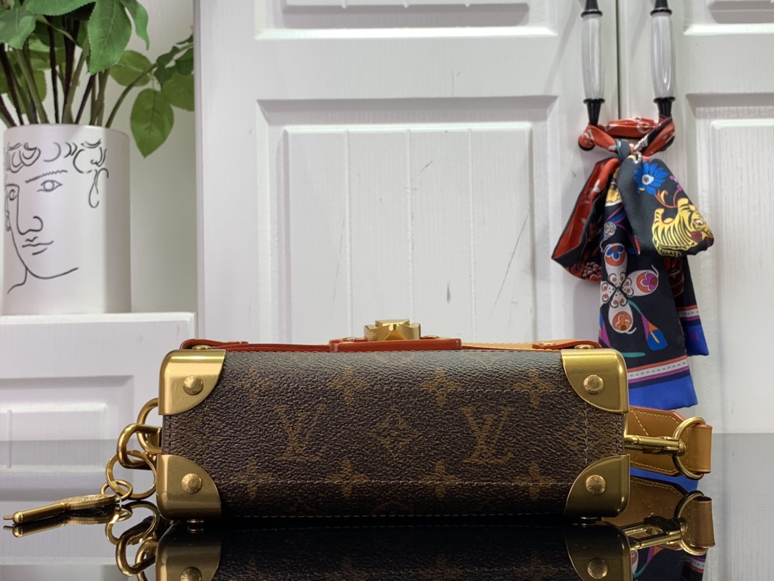 ルイヴィトン ボックス 新作 Louis Vuitton ソウル・トランク ダークブラウン M11535 モノグラム・キャンバス ゴールド金具 - 画像 (7)