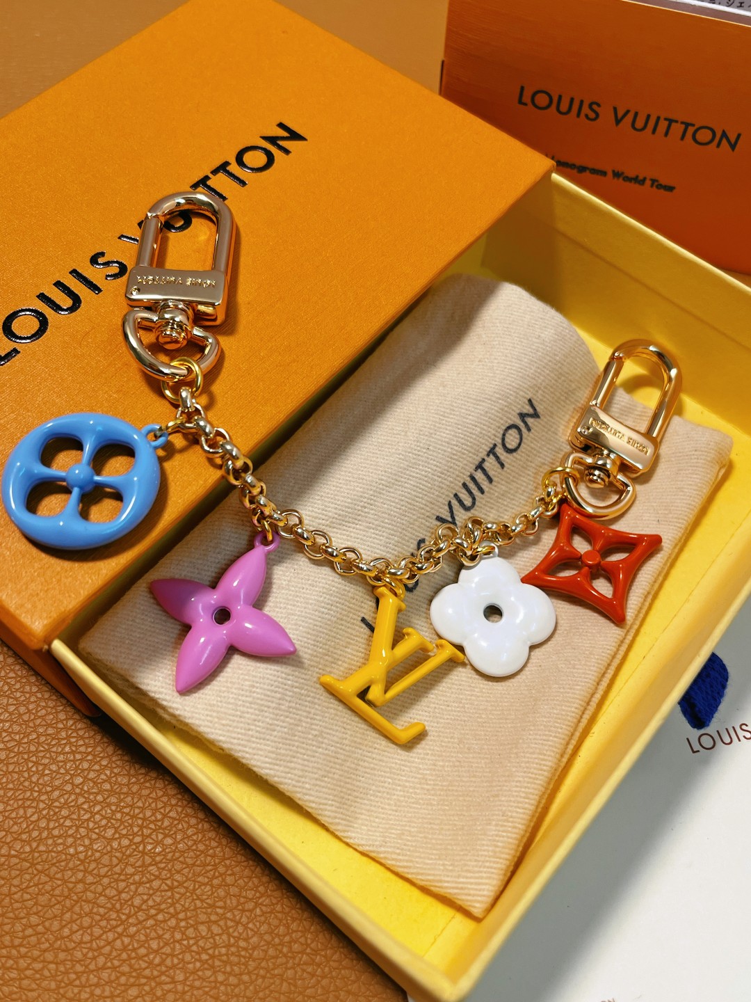 最高級ルイヴィトンスーパーコピー ルイヴィトンブレスレットコピー バッグチャーム・LV ポップ フラワー M01962 ゴールド - 画像 (8)