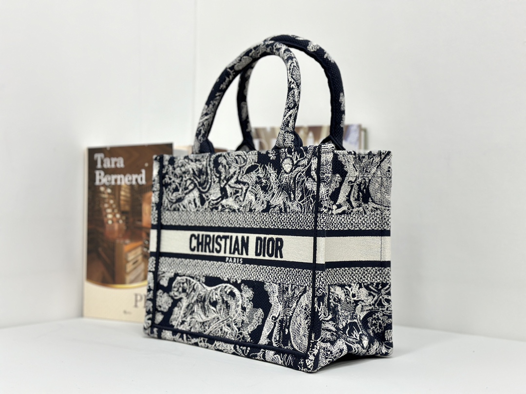 最高級ディオールスーパーコピー ディオールバッグコピー Dior Book Tote バッグ スモール M1265ZRGO_M35I ブルー×ホワイト - 画像 (9)