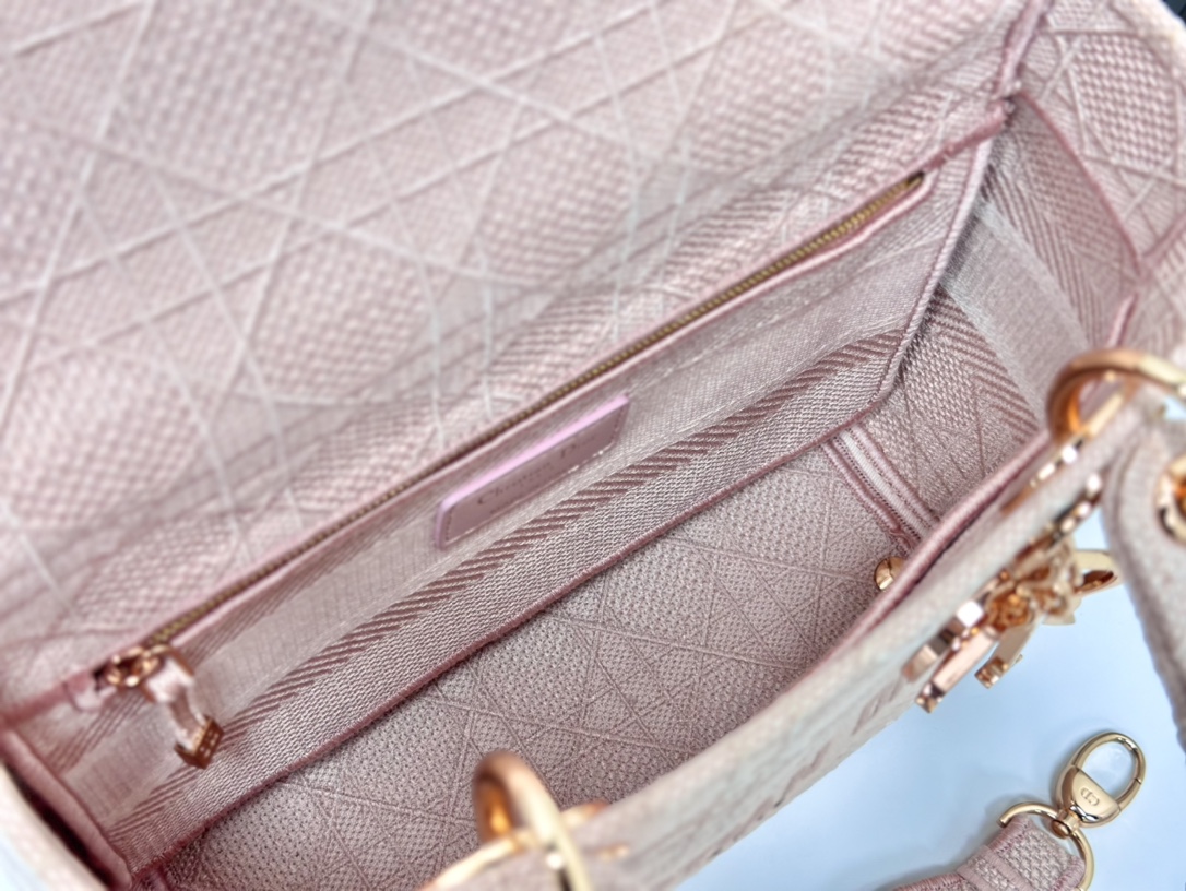 最高級ディオールスーパーコピー ディオールバッグコピー Lady D-Lite バッグ ミディアム M0565ORGO_M05N ピンク ゴールド金具 - 画像 (2)
