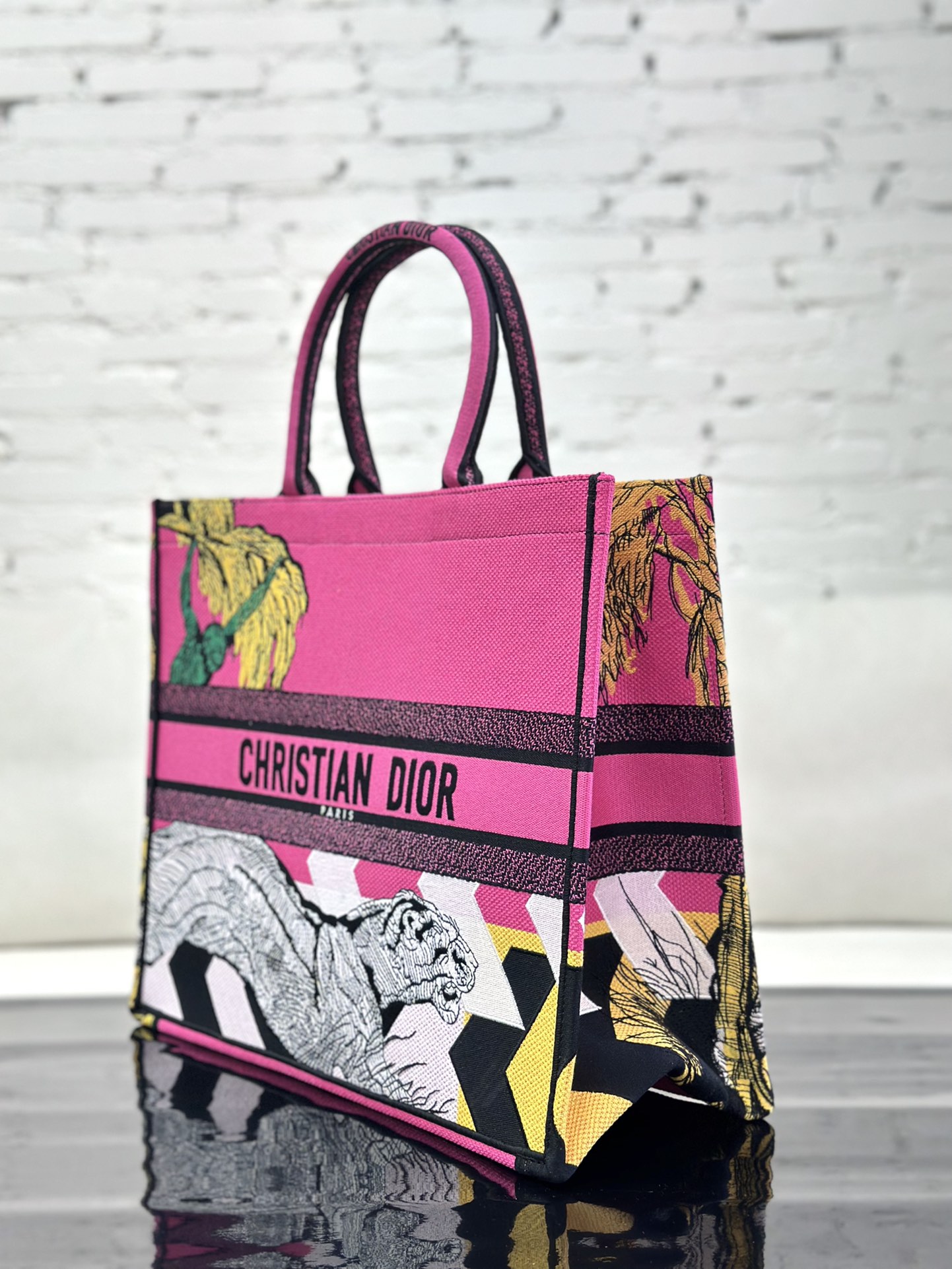 最高級ディオールスーパーコピー ディオールバッグコピー Dior Book Tote バッグ ラージ M1286ZTDT_M00N ディープピンク - 画像 (9)