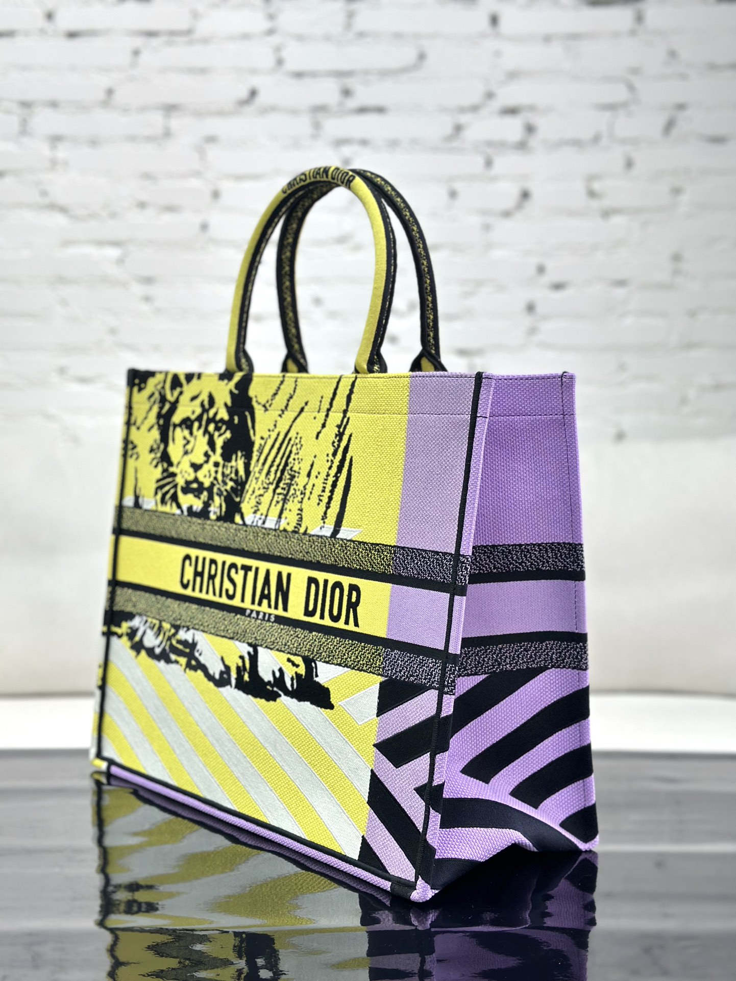 最高級ディオールスーパーコピー ディオールバッグコピー Dior Book Tote バッグ ラージ M1286ZTDT_M02I イエロー - 画像 (9)